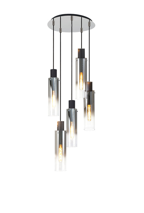 Brooks Slim Round Pendant 5 Light